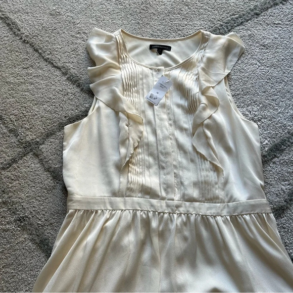 Banana Republic Dress cream butterscotch mini pockets 16 new - Picture 5 of 13